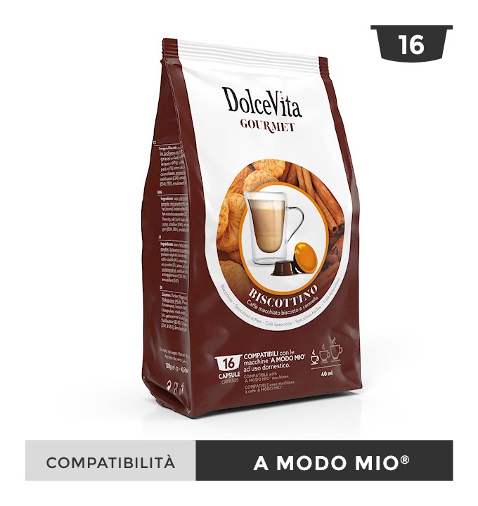 Kohvikapsel DolceVita "Küpsis & kaneel" A Modo Mio®
